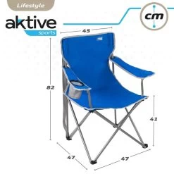 AKTIVE - Chaise De Camping Avec Porte-Gobelet -Camping Rabais Magasin aktive chaise de camping avec porte gobelet 5