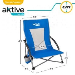 AKTIVE - Chaise Pliante Avec Poche Et Poignée De Transport -Camping Rabais Magasin aktive chaise pliante avec poche et poignee de transport 4