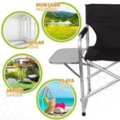AKTIVE - Chaise Pliante Avec Table Amovible -Camping Rabais Magasin aktive chaise pliante avec table amovible 4