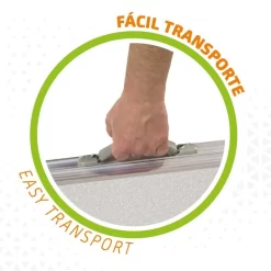 AKTIVE - Table Pliante Avec 2 Tabourets Et Poignée De Transpor, Gris -Camping Rabais Magasin aktive table pliante avec 2 tabourets et poignee de transpor gris 2