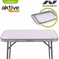 AKTIVE - Table Pliante Avec Poignée De Transport. Table De Camping 60x40x50 Cm -Camping Rabais Magasin aktive table pliante avec poignee de transport table de camping 60x40x50 cm 2