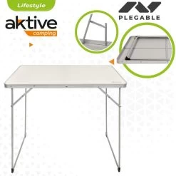 AKTIVE - Table Pliante En Aluminium Et Bois. Table De Camping 80x60x70 Cm 9 AKTIVE - Table Pliante En Aluminium Et Bois. Table De Camping 80x60x70 Cm -Camping Rabais Magasin aktive table pliante en aluminium et bois table de camping 80x60x70 cm 2