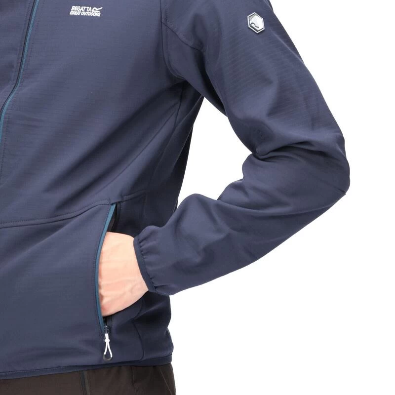 Regatta Arec III Homme Randonnée Softshell Veste - Marine 6 Regatta Arec III Homme Randonnée Softshell Veste - Marine – Image 6