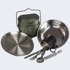 Batterie De Cuisine De Camping, Assiette Plate & Creuse, Couverts Et Tasse Set -Camping Rabais Magasin batterie de cuisine de camping assiette plate and creuse couverts et tasse set 3