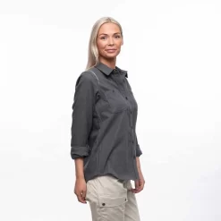 Bergans Of Norway Tovdal - Chemise De Marche Pour Femmes - Gris Foncé -Camping Rabais Magasin bergans of norway tovdal chemise de marche pour femmes gris fonce 4