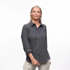 Bergans Of Norway Tovdal - Chemise De Marche Pour Femmes - Gris Foncé -Camping Rabais Magasin bergans of norway tovdal chemise de marche pour femmes gris fonce 5