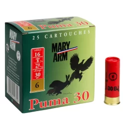 CARTOUCHE PUMA 30g CALIBRE 16/67 PLOMB N°6 X25