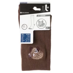 CHAUSSETTES CHASSE RESPIRANTES HAUTES 100 SANGLIER -Camping Rabais Magasin chaussettes chasse respirantes hautes 100 sanglier 5