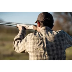 Chemise Chasse Coton Manches Longues Respirant Homme - 100 à Carreaux Beige. -Camping Rabais Magasin chemise chasse coton manches longues respirant homme 100 a carreaux beige 2