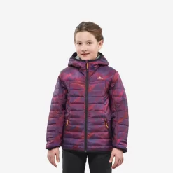 Quechua Doudoune De Randonnée Enfant MH500 Violet Print 7- 15 Ans