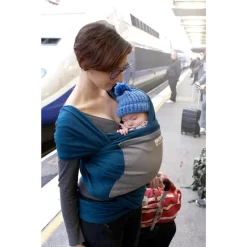 Écharpe L'Originale JPMBB - BLEU PAON, Eléphant -Camping Rabais Magasin echarpe loriginale jpmbb bleu paon elephant 4