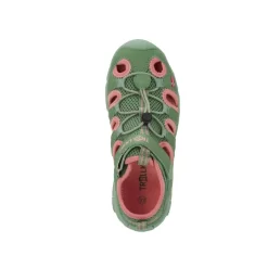 TROLLKIDS Enfants Kristiansand Sandales Vert Feuille/corail -Camping Rabais Magasin enfants kristiansand sandales vert feuillecorail 2