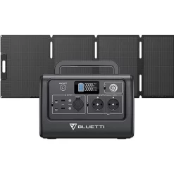 Générateur Électrique BLUETTI EB70+MP200, 1000W LiFePO4 Batterie Pour Camping