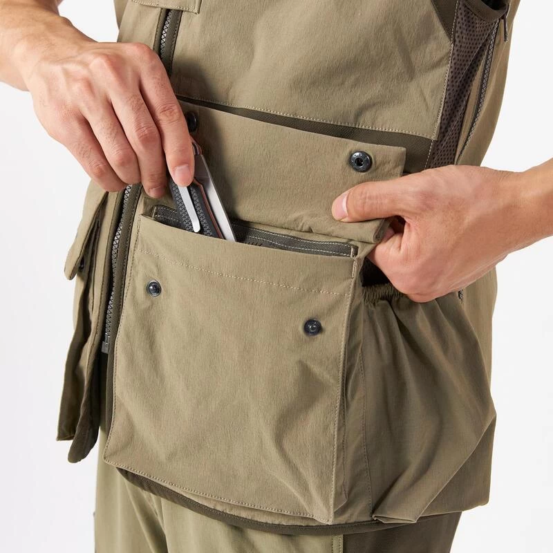 Gilet Chasse Léger Et Respirant Homme - 500 Vert Clair 7 Gilet Chasse Léger Et Respirant Homme - 500 Vert Clair – Image 7