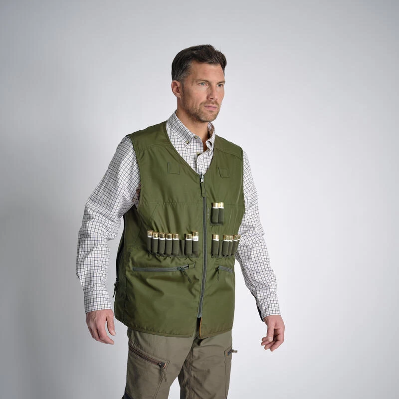 Gilet Chasse Réversible 500 Fluo/vert 2 Gilet Chasse Réversible 500 Fluo/vert – Image 2