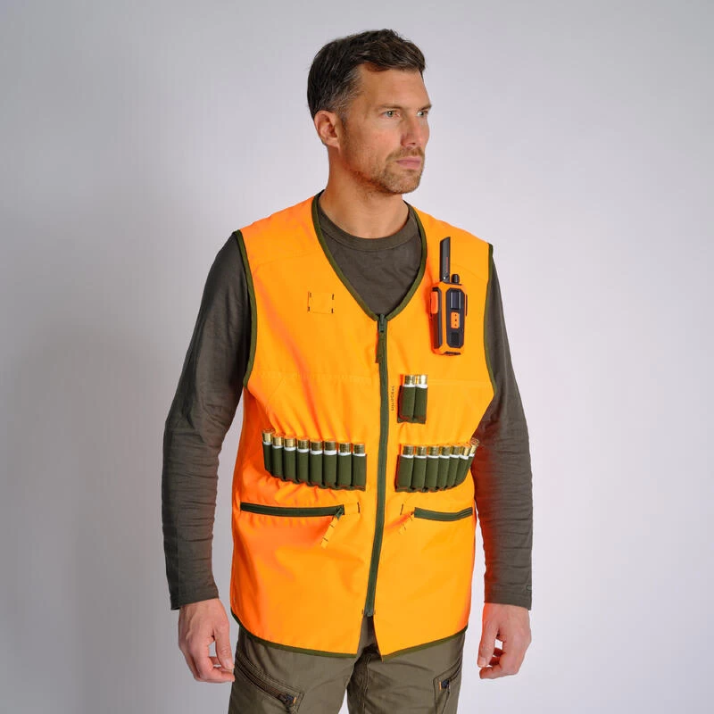 Gilet Chasse Réversible 500 Fluo/vert 1 Gilet Chasse Réversible 500 Fluo/vert