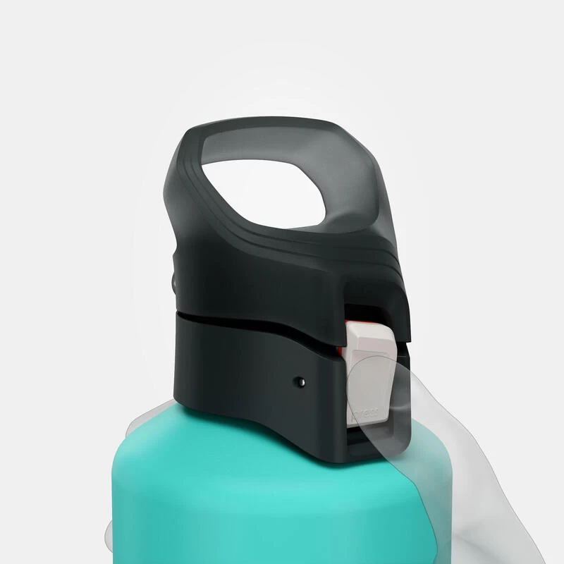 Quechua Gourde Alu 1L Avec Bouchon à Ouverture Rapide Pour La Randonnée - Vert 5 Quechua Gourde Alu 1L Avec Bouchon à Ouverture Rapide Pour La Randonnée - Vert – Image 5