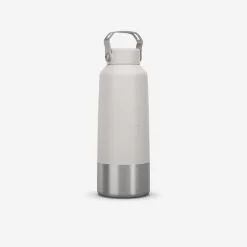 Quechua Gourde Inox 1L Avec Bouchon à Vis Pour La Randonnée - Blanc