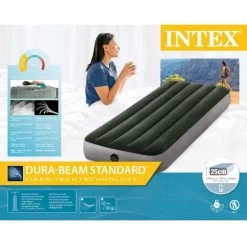 Matelas Gonflable - Intex Prestige Downy -1 Personne - 76x191x25 Cm (BxLxH) 9 Matelas Gonflable - Intex Prestige Downy -1 Personne - 76x191x25 Cm (BxLxH) -Camping Rabais Magasin matelas gonflable intex prestige downy 1 personne 76x191x25 cm bxlxh 4