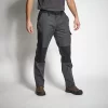 PANTALON CARGO RESISTANT STEPPE 300 BICOLORE GRIS ET NOIR