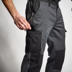 PANTALON CARGO RESISTANT STEPPE 300 BICOLORE GRIS ET NOIR -Camping Rabais Magasin pantalon cargo resistant steppe 300 bicolore gris et noir 5