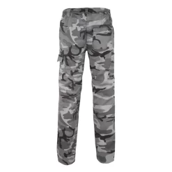 PANTALON CARGO RESISTANT STEPPE 300 CAMOUFLAGE WOODLAND NOIR -Camping Rabais Magasin pantalon cargo resistant steppe 300 camouflage woodland noir 4
