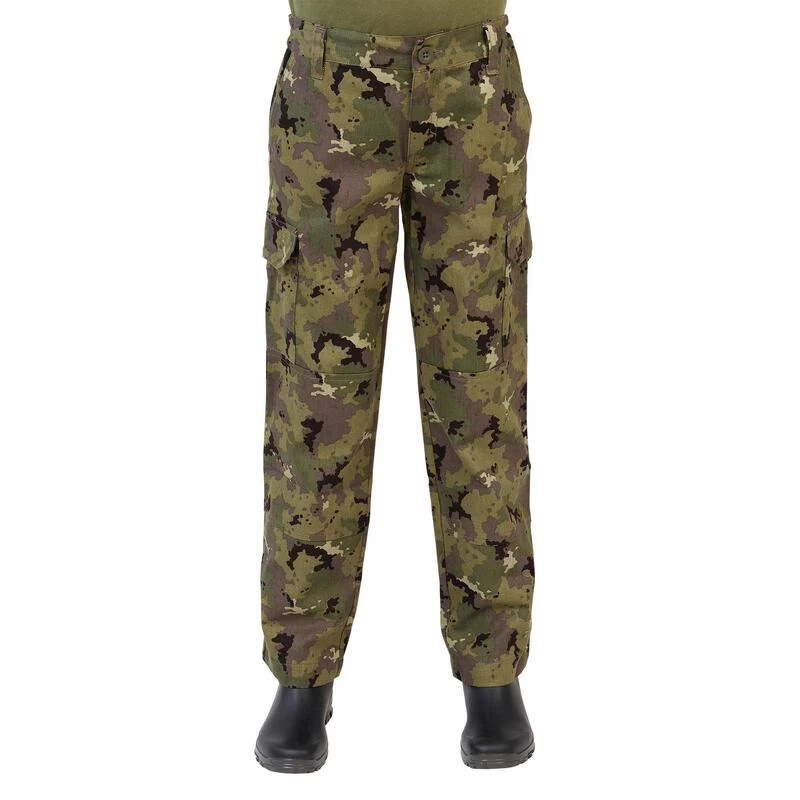 Pantalon Résistant Junior -100 Camouflage Island Vert 2 Pantalon Résistant Junior -100 Camouflage Island Vert – Image 2