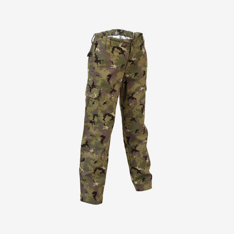 Pantalon Résistant Junior -100 Camouflage Island Vert 1 Pantalon Résistant Junior -100 Camouflage Island Vert