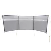 Paravent De Camping Bora - Brise-Vue - 4,5 X 1,4 M - Résistant Au Vent - Gris