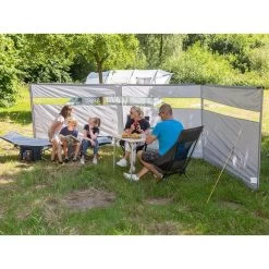 Paravent De Camping Bora - Brise-Vue - 4,5 X 1,4 M - Résistant Au Vent - Gris -Camping Rabais Magasin paravent de camping bora brise vue 45 x 14 m resistant au vent gris 2