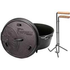 Petromax Dutch Oven FT3-3QT (avec Pieds) Et LĂšve-couvercle Professionnel
