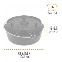 Petromax Dutch Oven FT6-6QT - Sans Pieds 7 Petromax Dutch Oven FT6-6QT - Sans Pieds -Camping Rabais Magasin petromax dutch oven ft6 6qt sans pieds 2
