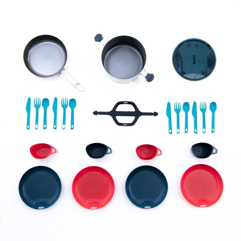 Quechua Popote Camp Du Randonneur MH500 Inox + Revêtement Anti-adhésif 4 Personnes 3,5L 2 Quechua Popote Camp Du Randonneur MH500 Inox + Revêtement Anti-adhésif 4 Personnes 3,5L – Image 2