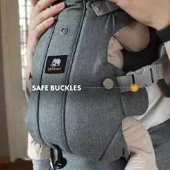 Porte-bébé Ergonomique Deryan - Porte-bébé Ventral 2-en-1 Anthracite -Camping Rabais Magasin porte bebe ergonomique deryan porte bebe ventral 2 en 1 anthracite 5