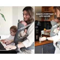 Porte-bébé Ergonomique Deryan - Porte-bébé Ventral 2-en-1 Anthracite -Camping Rabais Magasin porte bebe ergonomique deryan porte bebe ventral 2 en 1 anthracite 6