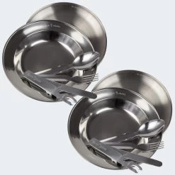 Set Couverts De Camping Et Assiette Creuse & Plate | 2 Personnes -Camping Rabais Magasin set couverts de camping et assiette creuse and plate 2 personnes 2