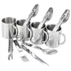 Set De Couverts De Camping & Tasse Thermique Inox | 4 Personnes