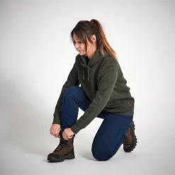 SWEAT-SHIRT CAPUCHE FEMME 500 CHAUD VERT -Camping Rabais Magasin sweat shirt capuche femme 500 chaud vert 6