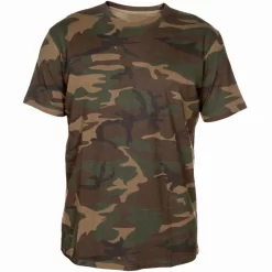 No Brand T-shirt Manches Courtes Chasse Camouflage Vert