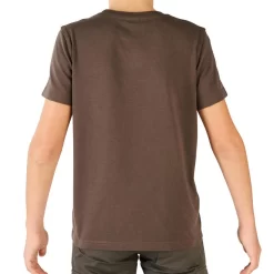 T-SHIRT Manches Courtes Chasse Coton Junior -100 LTD Cerf Marron -Camping Rabais Magasin t shirt manches courtes chasse coton junior 100 ltd cerf marron 2