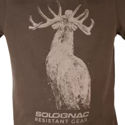 T-SHIRT Manches Courtes Chasse Coton Junior -100 LTD Cerf Marron -Camping Rabais Magasin t shirt manches courtes chasse coton junior 100 ltd cerf marron 5