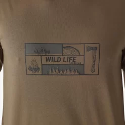 T-shirt Manches Courtes Coton 100 LOGO WILDLIFE 5 T-shirt Manches Courtes Coton 100 LOGO WILDLIFE -Camping Rabais Magasin t shirt manches courtes coton 100 logo wildlife 2