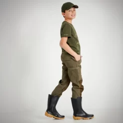 T-SHIRT Manches Courtes Junior 100 Sanglier Vert -Camping Rabais Magasin t shirt manches courtes junior 100 sanglier vert 6