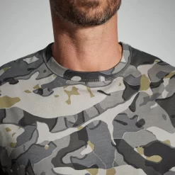 T-SHIRT RESISTANT 100 CAMO WOODLAND GRIS 13 T-SHIRT RESISTANT 100 CAMO WOODLAND GRIS -Camping Rabais Magasin t shirt resistant 100 camo woodland gris 5