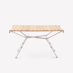 Quechua TABLE DE CAMPING COMPACTE 4/6 PERSONNES - PLATEAU BOIS - POCHE DE RANGEMENT -Camping Rabais Magasin table de camping compacte 46 personnes plateau bois poche de rangement 9