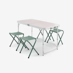 Quechua TABLE DE CAMPING PLIANTE - 4 TABOURETS - 4 Ă 6 PERSONNES