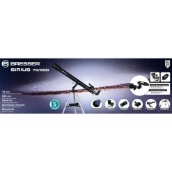 Télescope Sirius 70/900 AZ - BRESSER -avec Adaptateur Pour Smartphone -Camping Rabais Magasin telescope sirius 70900 az bresser avec adaptateur pour smartphone 5