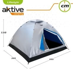 Tente 4 Hommes 205x205x130 Cm Aktive 6 Tente 4 Hommes 205x205x130 Cm Aktive -Camping Rabais Magasin tente 4 hommes 205x205x130 cm aktive 2