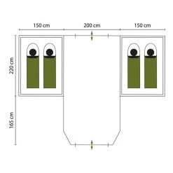 Tente Dôme Hammerfest 4 Plus - Camping - 2 Cabines - 4 Personnes - 2 Entrées -Camping Rabais Magasin tente dome hammerfest 4 plus camping 2 cabines 4 personnes 2 entrees 6