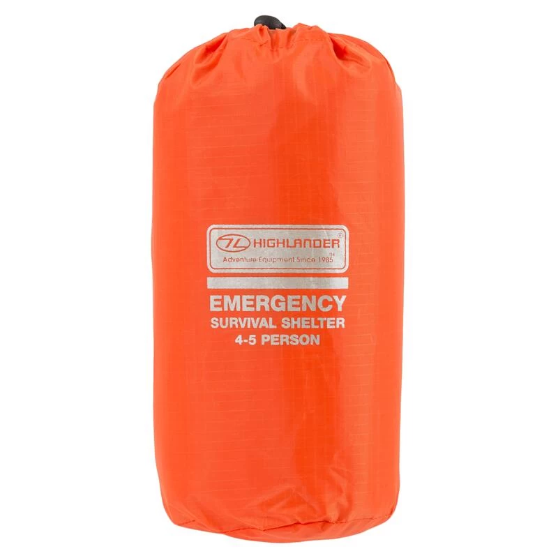 HIGHLANDER Tente D'urgence Abri De Survie 4-5 Personnes - Orange 2 HIGHLANDER Tente D'urgence Abri De Survie 4-5 Personnes - Orange – Image 2